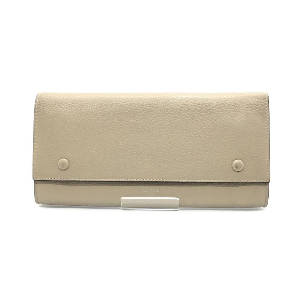 Celine Flap Multi Function Bifold Wallet Beige - image 2